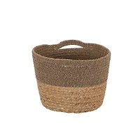Household Essentials 8.5" Brown Corn & Hyacinth Wicker Basket