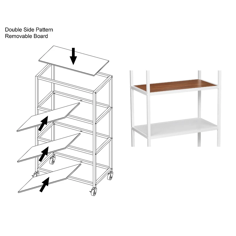 Heights 4-Tier Rolling Cart by Simply Tidy