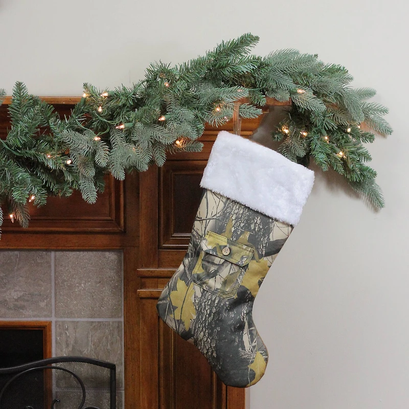 20.5" Camouflage Christmas Stocking with Pocket