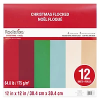 12" x 12" Christmas Flocked Paper Pad by Recollections™