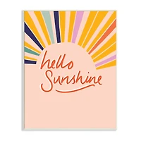 Stupell Industries Hello Sunshine Exclamation Sunrise Rainbow Rays Wall Plaque