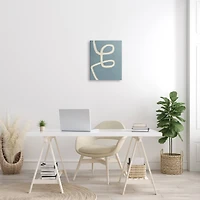 Stupell Industries Abstract Curved Line Off-White & Blue Wall Art