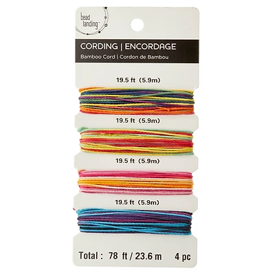 6 Packs: 4 ct. (24 total) Variegated Bamboo Cording by Bead Landing™