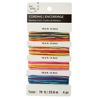 6 Packs: 4 ct. (24 total) Variegated Bamboo Cording by Bead Landing™