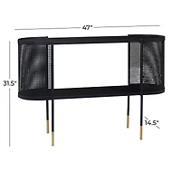 Black Contemporary Metal Console Table, 32" x 47"