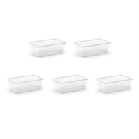 6.1qt. Clear Storage Cases with Snap-On Lids, 5ct. by Simply Tidy®