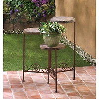 23" Rustic Triple Planter Stand