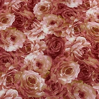 Feldman Floral Packed Pink Rose Cotton Fabric