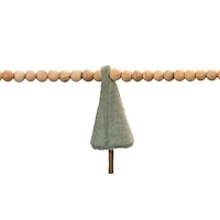 5.5ft. Wood Bead & Felt Pine Tree Garlands, 2ct.