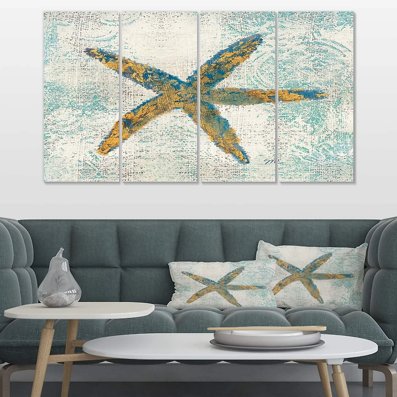 Designart - Coastal Pastel seashells III