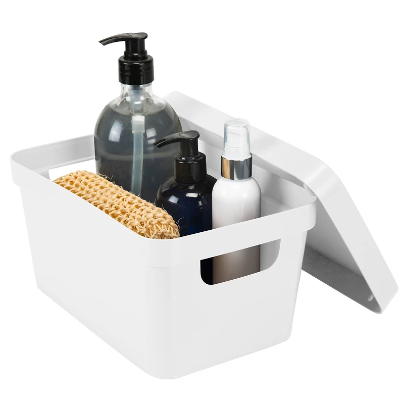 Simplify Small White Vinto Storage Box with Lid