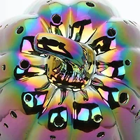 14" LED Purple Iridescent Pumpkin Décor