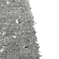 6ft. Unlit Silver Tinsel Pop-Up Artificial Christmas Tree