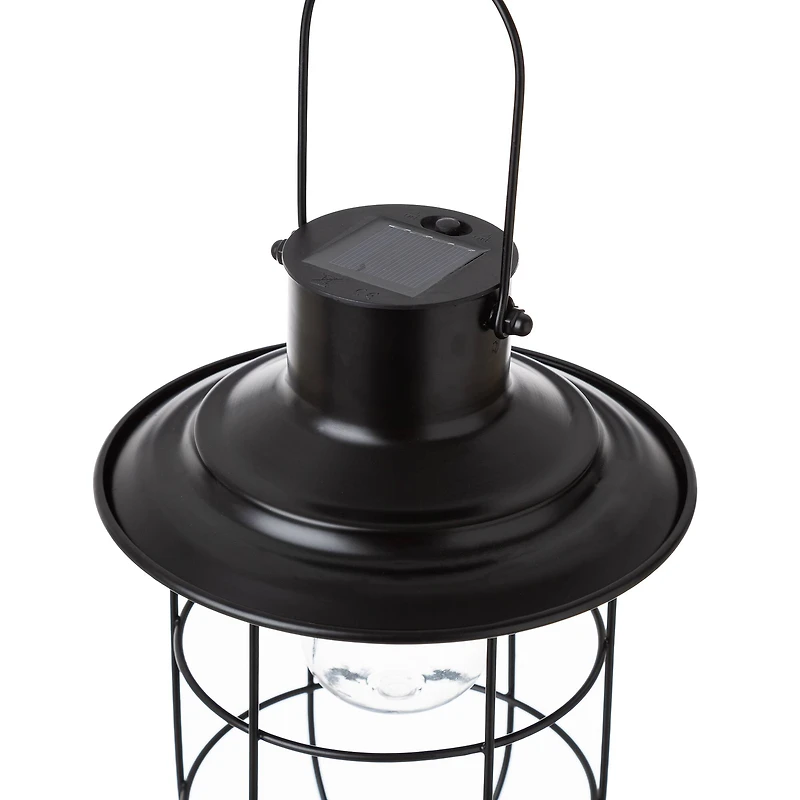 Glitzhome® 10" Wire Solar Powered Outdoor Hanging Lantern