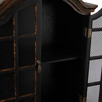 Black Traditional Wall Shelf, 22" x 8" x 28"