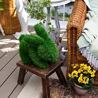 14in. UV Resistant Artificial Grass Garden Plush Topiary Bunny Rabbit (Indoor/Outdoor)