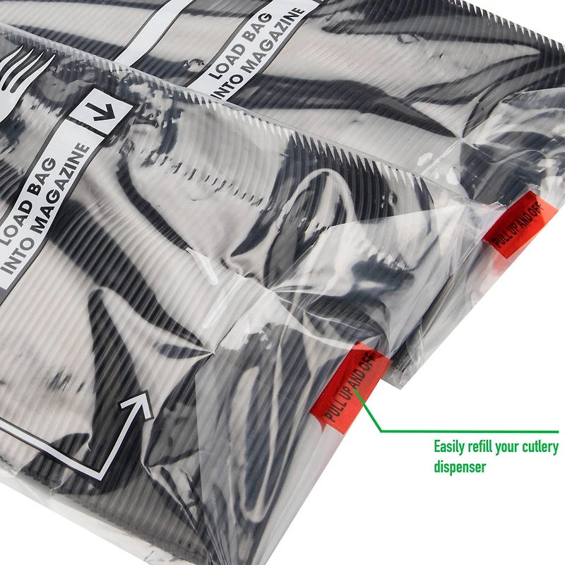 Mind Reader Black Plastic Fork Dispenser Refills, 100ct.