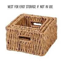 Honey Can Do Square Wicker Natural Nesting Baskets