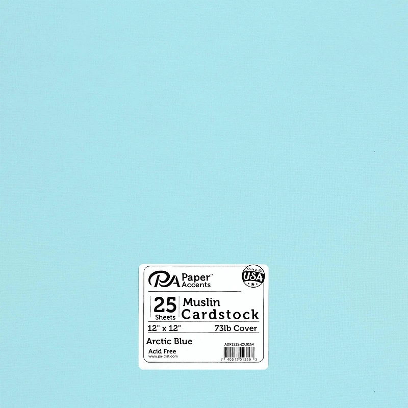 PA Paper™ Accents 12" x 12" Muslin 73lb. Cardstock