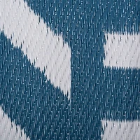 DII® Round Blue Geometric Outdoor Rug, 5ft.