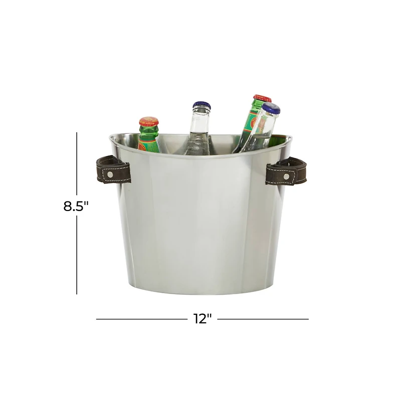 12" Silver Stainless Steel Contemporary Wine Rack