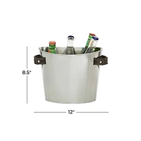 12" Silver Stainless Steel Contemporary Wine Rack