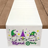 90" Gnome Mardi Gras Table Runner