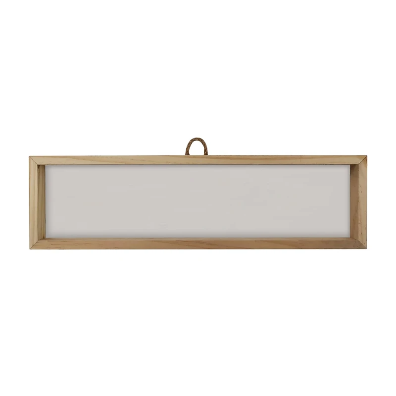 5" x 18" White Plaque with Unfinished Frame by Make Market®
