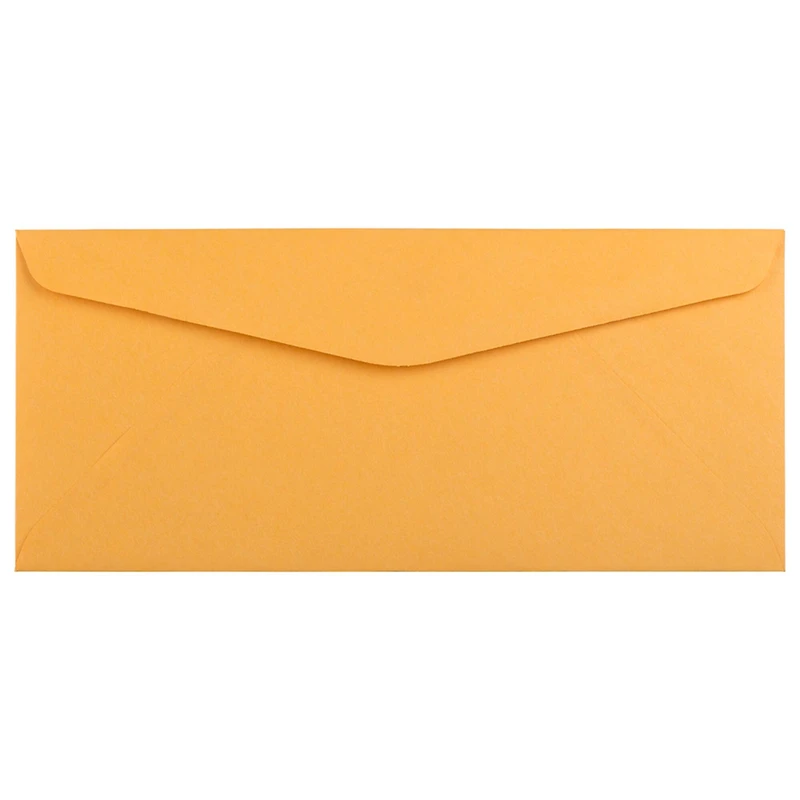 JAM Paper 4.125" x 9.5" Brown Kraft Manila Business Envelopes, 100ct.