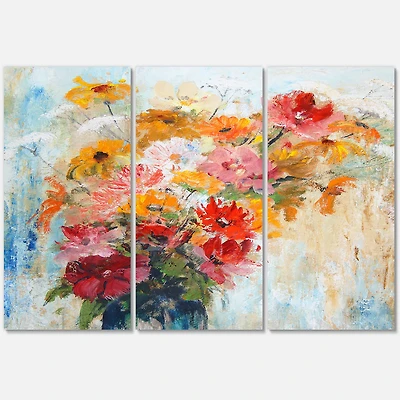 Designart - Flowers in Vase Painted