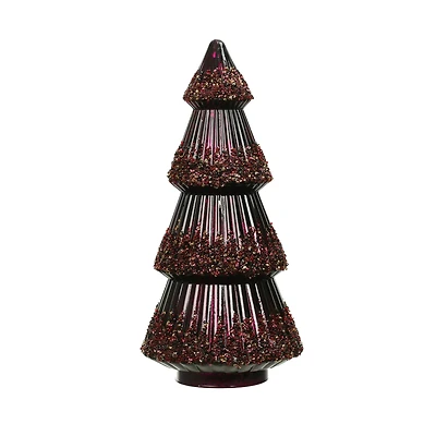 Burgundy Glass Tree Tabletop Décor by Ashland