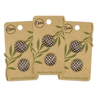 Dritz® 18mm Herringbone Recycled Leather Round Buttons, 6ct.