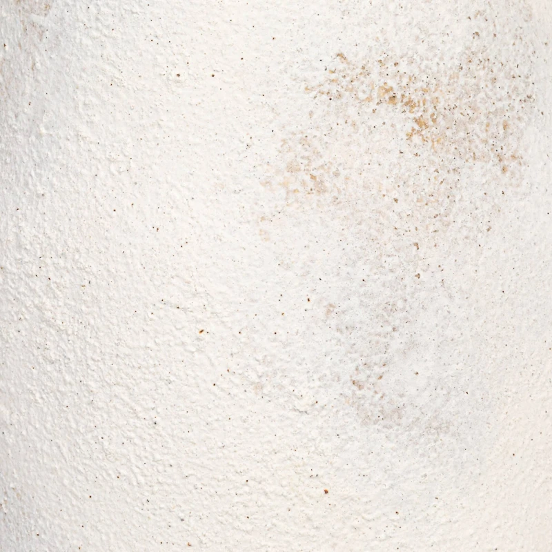 Hello Honey® 12.25" White Distressed Volcano Finish Stoneware Hanging Planter with Jute Rope Hanger