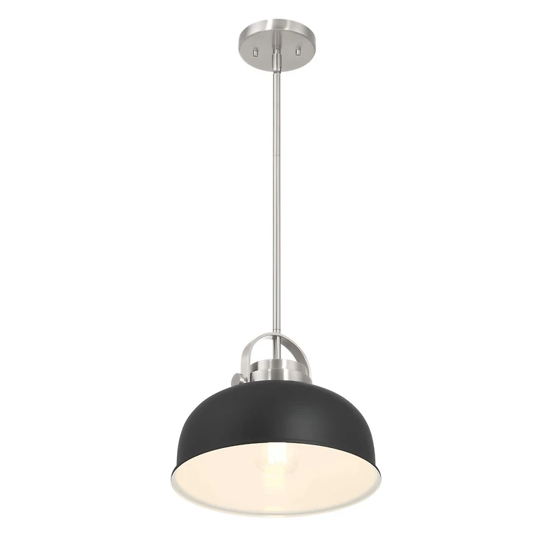 Hello Honey® Arte Black & Nickel Industrial Metal 2-Tone Ceiling Light