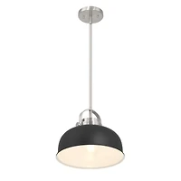 Hello Honey® Arte Black & Nickel Industrial Metal 2-Tone Ceiling Light