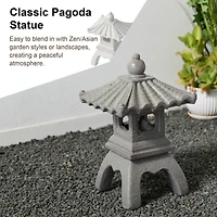 Glitzhome® 16" MGO Faux Concrete Pagoda Garden Statue
