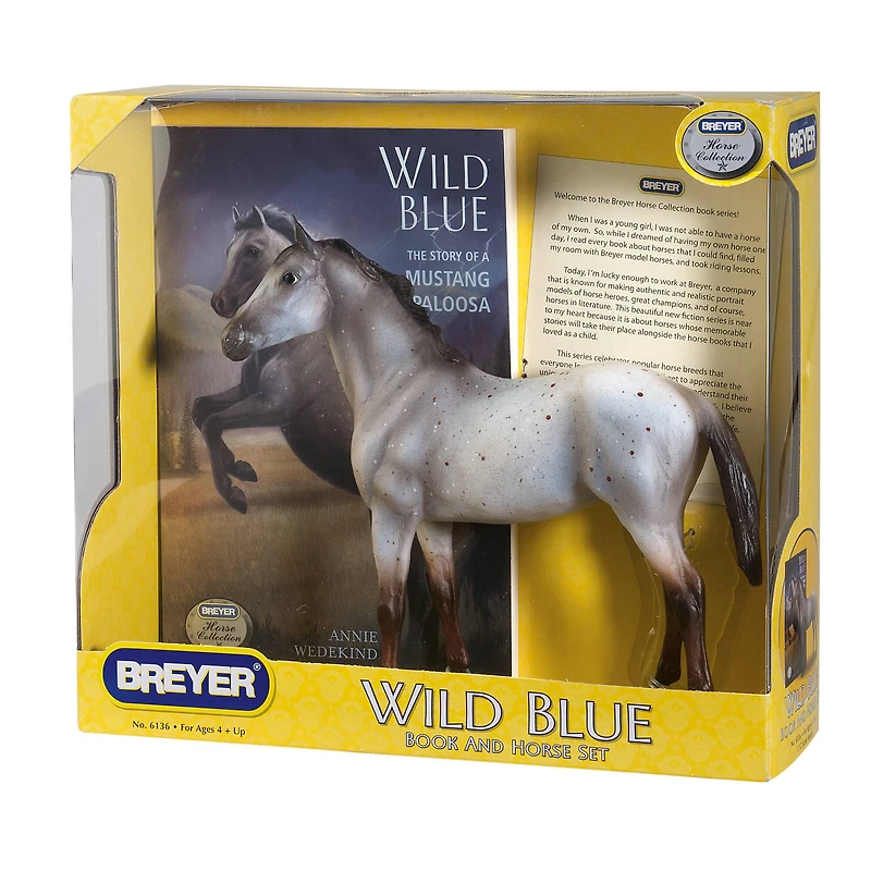Reeves Horse Wild Blue Figurine & Book Set