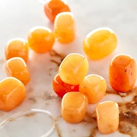 12 Pack:  Orange Jade Nugget Beads, 14mm by Bead Landing™