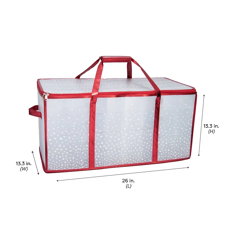 Simplify Red & White 128ct. Ornament Storage Organizer