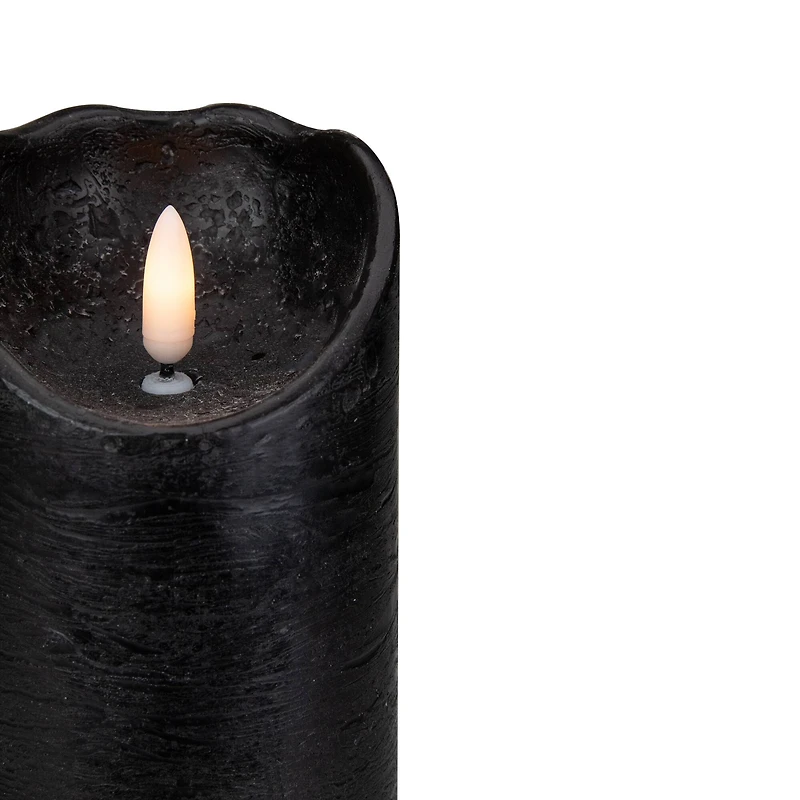 6" LED Black Flameless Halloween Décor Candle