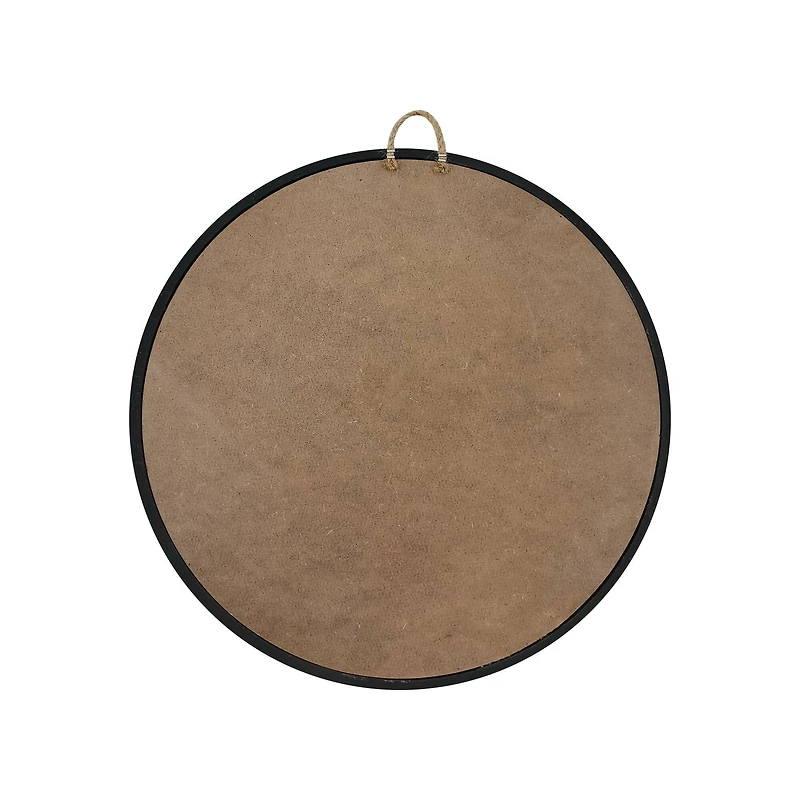 12" Round White Plaque with Black Frame by Make Market®