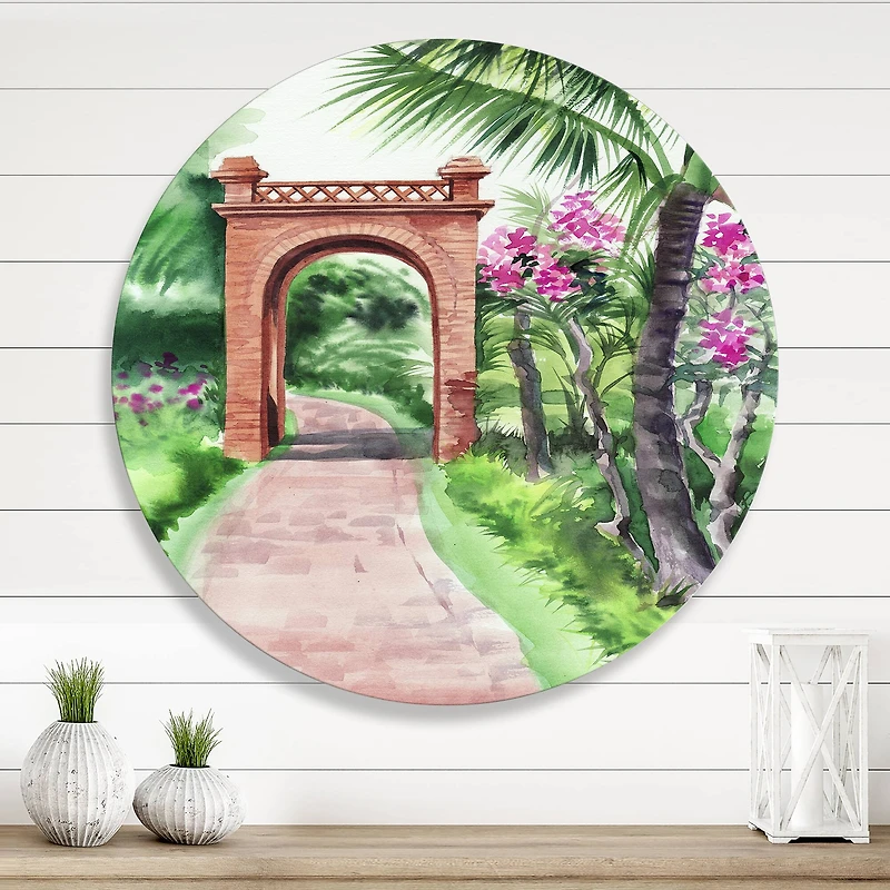 Designart - Traditional Gate In Tropical Oasis