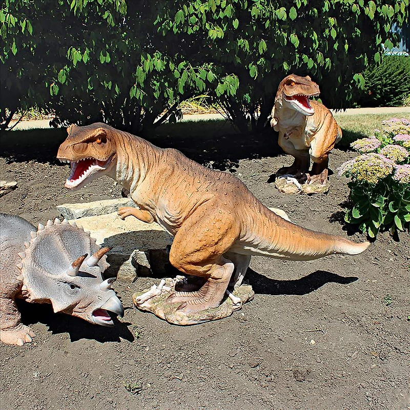 Design Toscano 29.5" Brown Jurassic Tyrannosaurus Rex Statue