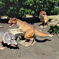 Design Toscano 29.5" Brown Jurassic Tyrannosaurus Rex Statue