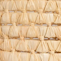 Household Essentials 9.75" Natural Handwoven Corn Leaf Waste Basket