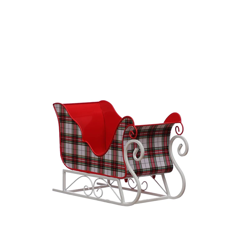 13.5" Plaid Sleigh Tabletop Décor by Ashland®