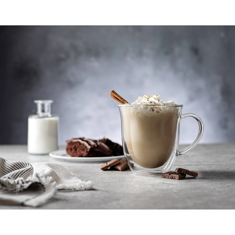 JoyJolt® 13.5oz. Serene Double Wall Coffee Glasses, 4ct.