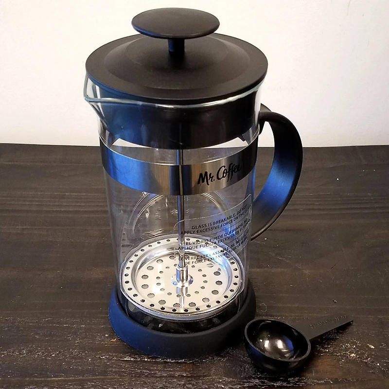 Mr. Coffee 32oz. Cafe Oasis Quart Glass Body French Press Coffee Maker