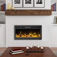 Hastings Home 36" Black Electric Fireplace