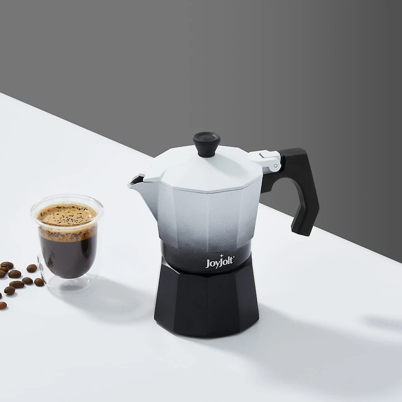 JoyJolt® Italian Moka Pot Cup Stovetop Aluminum Espresso Maker